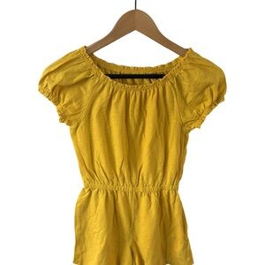 Old Navy Girls Mustard Yellow Romper Size L (10-12)